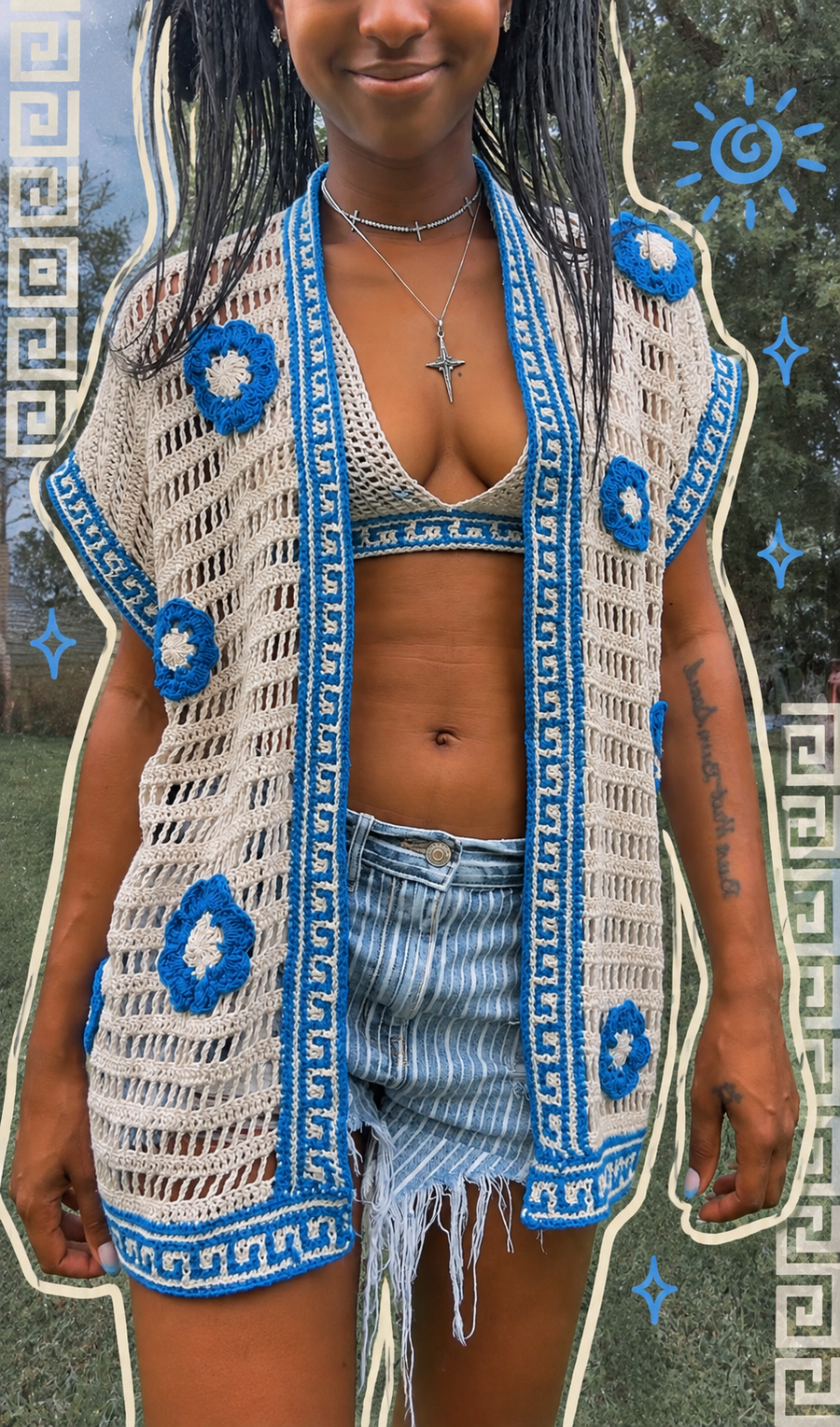 Greek Isles Crochet Vest
