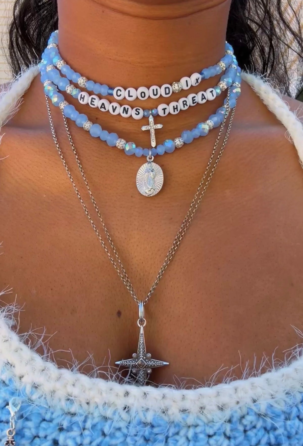 Heavens Threat Beaded Choker Set