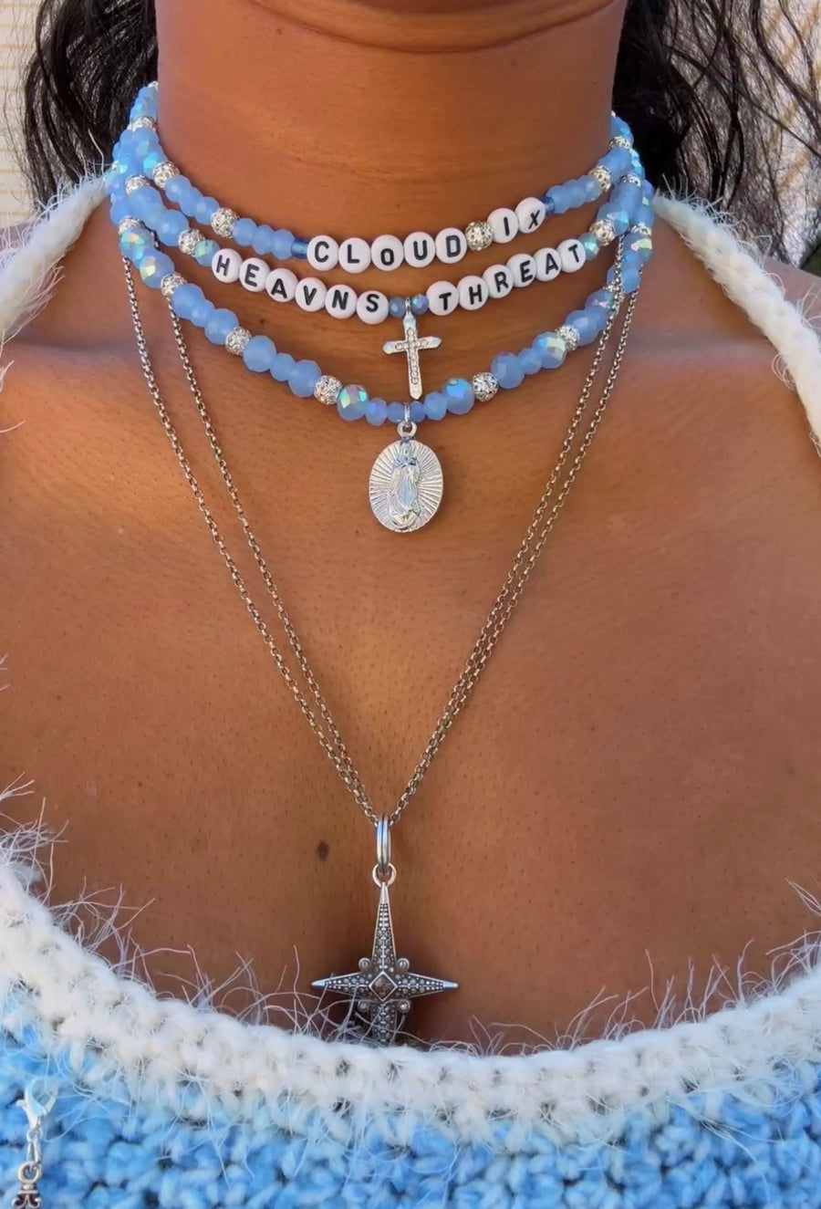 Heavens Threat Beaded Choker Set